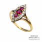 Antique Ruby and Diamond Marquise Ring