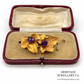 Amethyst Leaf Brooch 18ct