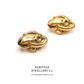 Antique Gold Floral Swirl Earrings