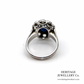 Saphire & Diamond Cluster Ring