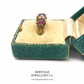 Victorian Garnet, Emerald & Pearl Ring (15ct gold; c.1876)
