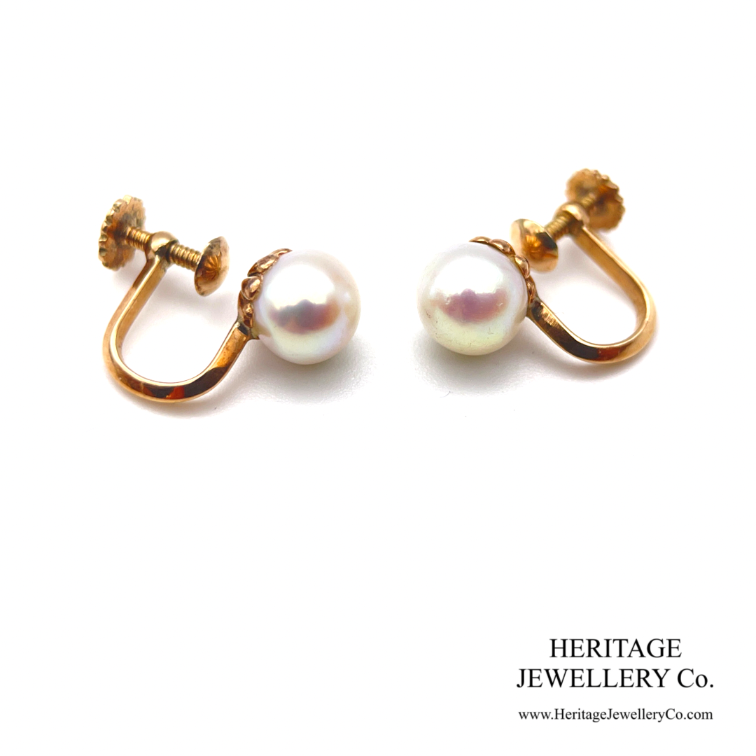 Vintage Pearl Earrings (14ct gold)