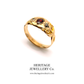 Edwardian Garnet and Diamond Gypsy Ring