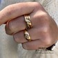 Gold and Diamond Snake Ring