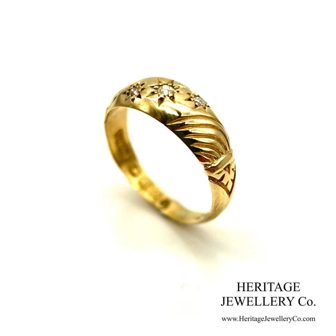 Antique Diamond Gypsy Ring (18ct gold; c.1902)