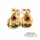 Victorian Ruby and Gold Earrings