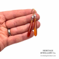 Vintage Diamond and Carnelian Drop Earrings