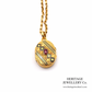 Antique French Gold, Garnet and Enamel Locket (18ct gold)