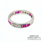 Ruby and Diamond Eternity Band (18ct White Gold)