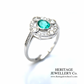 Emerald & Diamond Cluster Ring