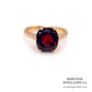Fine Fire Garnet Solitaire Ring (18ct)