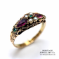 Victorian Garnet, Emerald and Pearl Ring