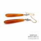 Vintage Diamond and Carnelian Drop Earrings
