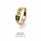 Victorian Emerald and Diamond Gypsy Ring