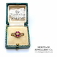 RESERVED - Antique Ruby Diamond Cluster Ring