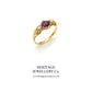 Antique Garnet and Split Pearl Ring