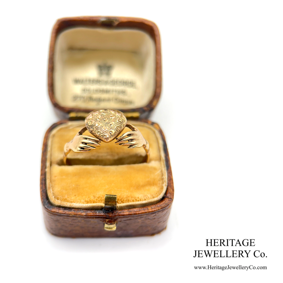 RESERVED - Victorian Gold Claddagh Ring