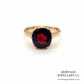 Fine Fire Garnet Solitaire Ring (18ct)