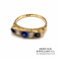 Antique Sapphire and Diamond 5-Stone Ring