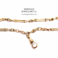 Antique Gold Fancy Link Bracelet with Dog Clips (9ct gold)
