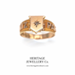 Rare Antique Gold Mizpah Shield Ring (c. 1901; 9ct gold)