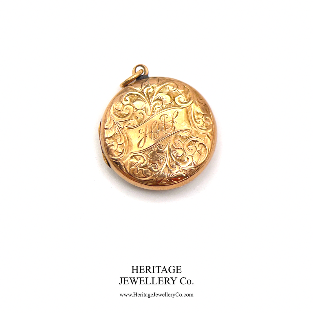 Antique Edwardian Round Gold Locket (c.1905)