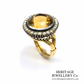 Antique Citrine Pearl Ring (19th Century)