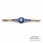Antique Navette Diamond and Sapphire Brooch