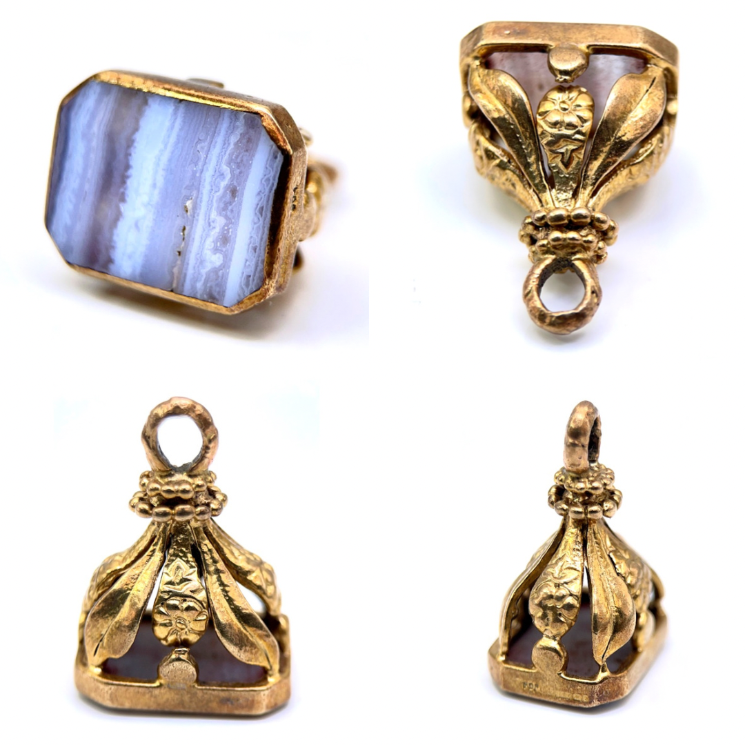Victorian Agate Fob Seal (9ct gold)