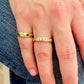 Vintage Emerald and Diamond Gypsy Ring
