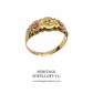 Edwardian Ruby and Diamond Ring (18ct gold; c. 1900-1910)