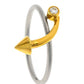 Platinum and Gold Diamond Arrow Ring