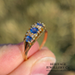 Antique Sapphire & Diamond 5-Stone Ring