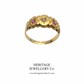 Edwardian Ruby and Diamond Ring (18ct gold; c. 1900-1910)