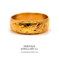 Antique Rose Gold Engraved Wide Band (22ct Gold; c. 1916)