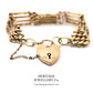 Antique Gold Gate Bracelet with Padlock (15.8g 9ct gold)