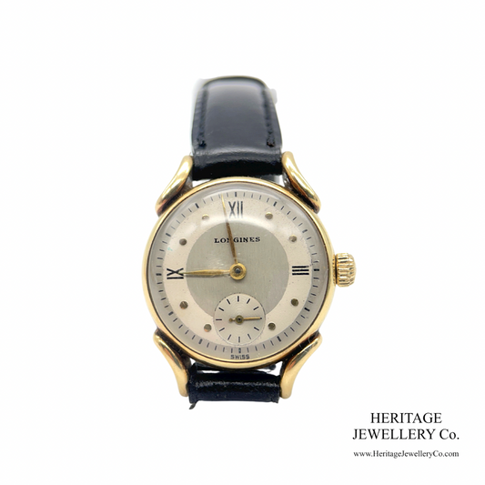 Vintage Gold Longines Watch with Leather Strap (9ct gold)