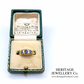 Antique Sapphire & Diamond 5-Stone Ring