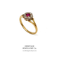 Vintage Ruby and Diamond Daisy Ring