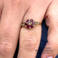 RESERVED - Antique Ruby Diamond Cluster Ring