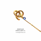 Antique Sapphire & Pearl Pin with Antique Box