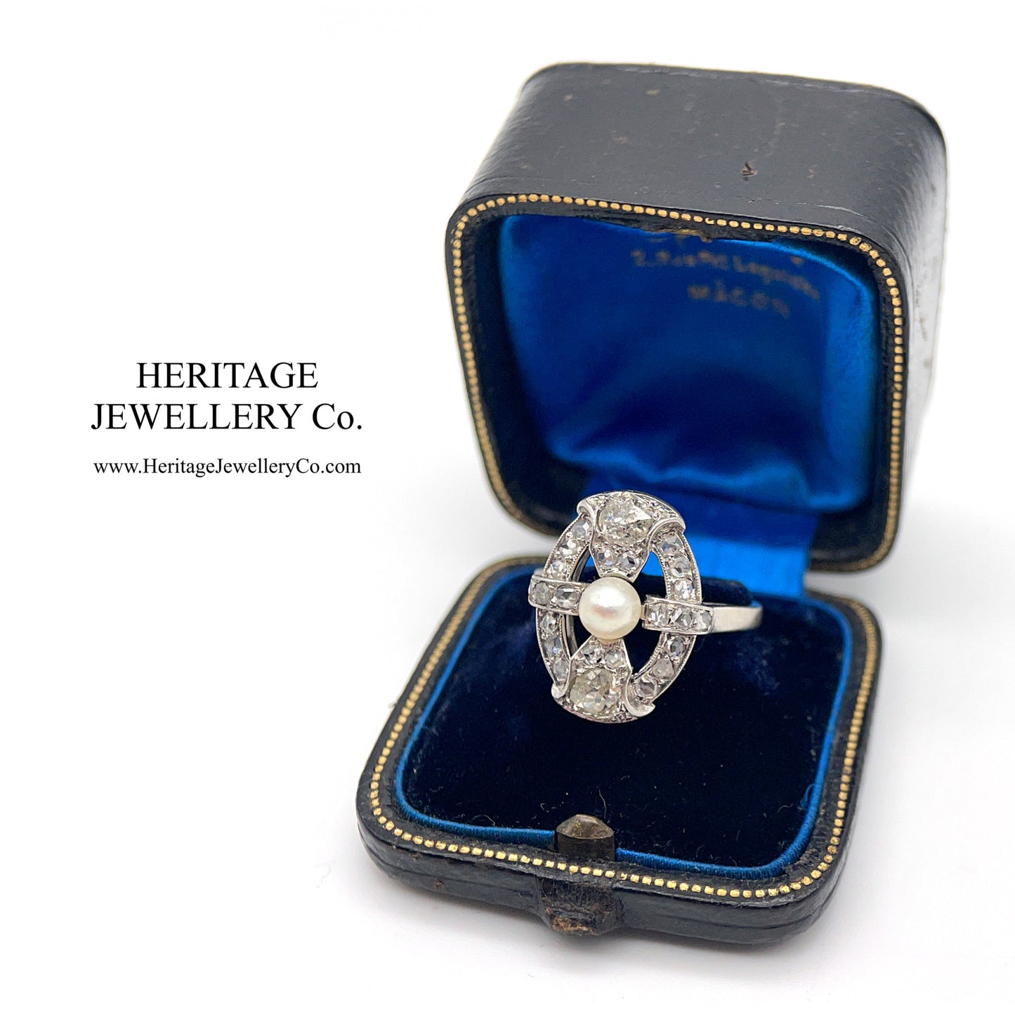 Art Deco Diamond and Pearl Ring