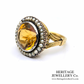 Antique Citrine Pearl Ring (19th Century)
