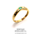 Vintage Emerald and Diamond Gypsy Ring (18ct Gold)