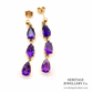 Vintage Amethyst Drop Earrings