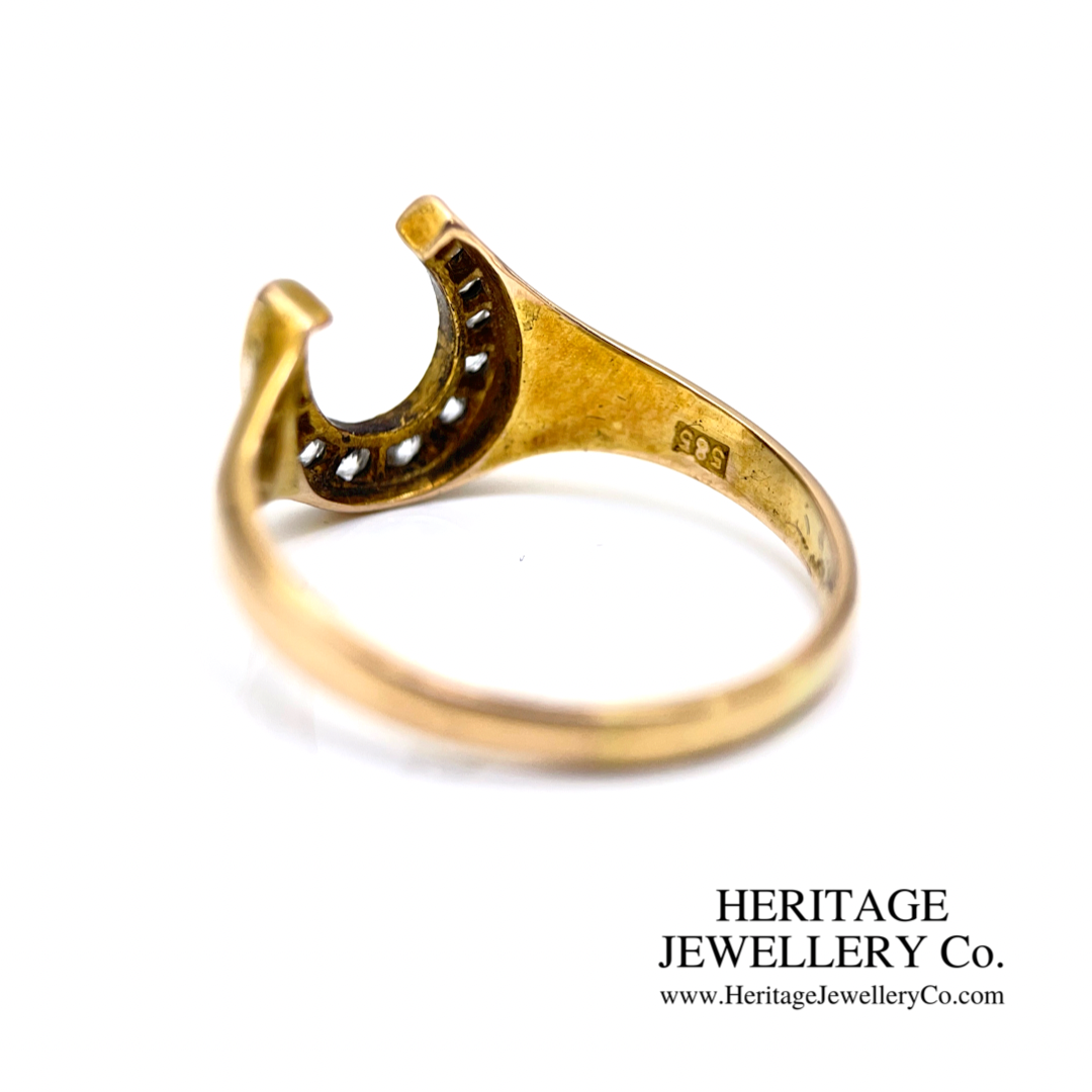 Victorian Diamond Horseshoe Ring