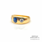 Vintage Sapphire and Diamond Gypsy Ring (14ct Gold)