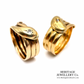 Gold and Diamond Snake Ring