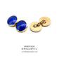 Vintage Gold and Lapis Lazuli Cufflinks with Antique Box (9ct gold)