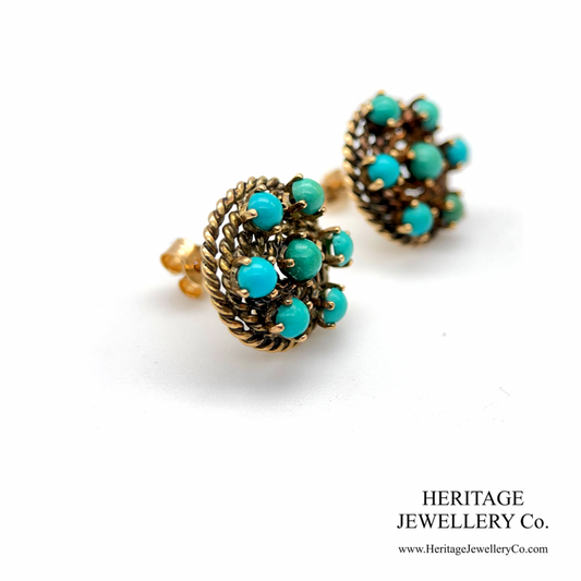 Antique 19th Century Turquoise Earrings